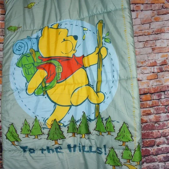 Disney Winnie The Pooh Camp Sleeping Bag Throw Blanket Comforter